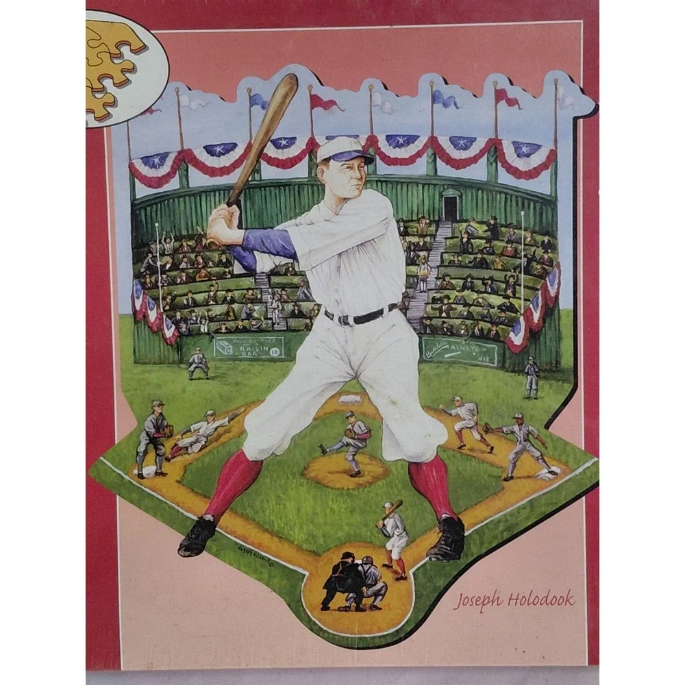 Bits And Pieces Batter Up Shaped Puzzle 750 Pieces Joseph Holodook 2004 NIB